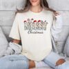 Merry Christmas Shirt Retro Womens Holiday Tee Winter Outfit